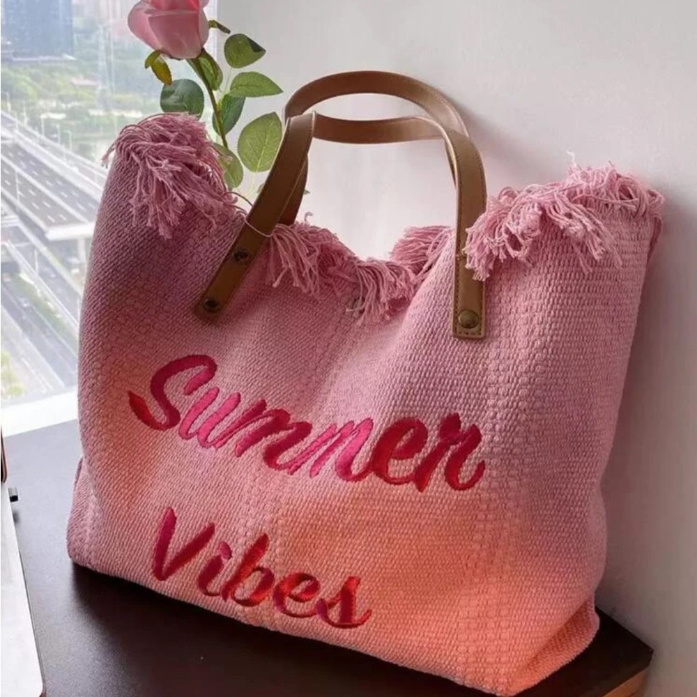Embroidered Summer Vibes Bag